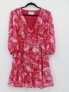 ba&sh Ulia Floral Wrap Mini Dress Womens Large